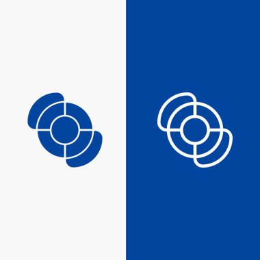 Plaj, Cankurtaran, Yaz Hattı ve Glyph Solid simgesi Mavi afiş L