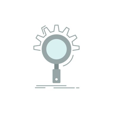 seo, arama, optimizasyon, süreç, Düz Renk Simgesi Vect ayarı