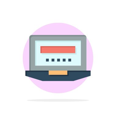 Laptop, Bilgisayar, Donanım, Eğitim Soyut Daire Arka Plan