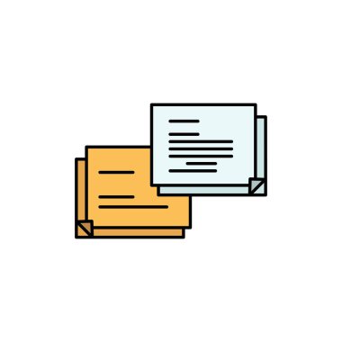 Sohbet, Kabarcık, Mesaj, Popup Düz Renk Simgesi. Vektör simgesi banne