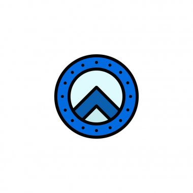 Kalkan, Güvenlik, Yunanistan İş Logo Şablonu. Düz Renk