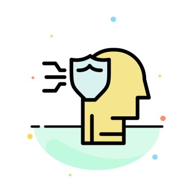 Kişisel, Koruma, Güvenlik, Shield Soyut Düz Renk Simgesi 