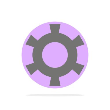 Dişli, Dişli, Soyut Daire Arka Plan Düz renk Simgesi Ayarı