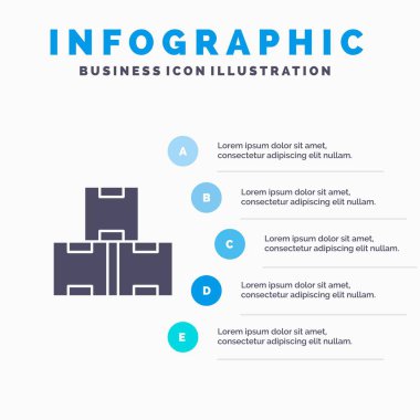 Sanayi, Sanayi Stok, Üretim, Stok Katı Simge Infograph