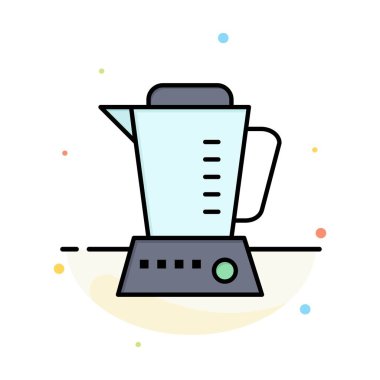 Blender, Elektrikli, Ev, Makine Soyut Düz Renk Simge Templa