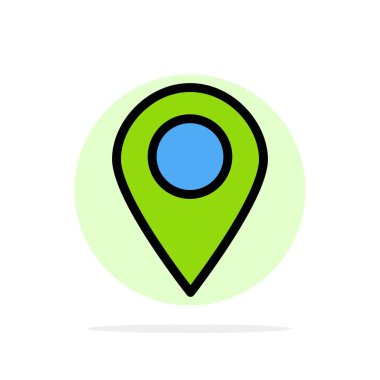 Konum, Harita, İşaretçi, Pin Soyut Daire Arka Plan Düz renk