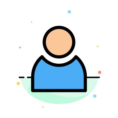 Avatar, Kullanıcı, Temel Soyut Düz Renk Simgesi Şablonu