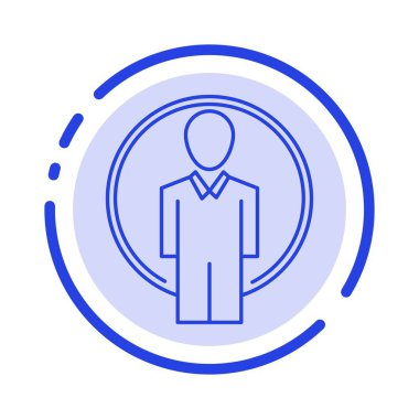 Kullanıcı, Kimlik, Giriş, Görüntü Mavi Noktalı Çizgi Simgesi