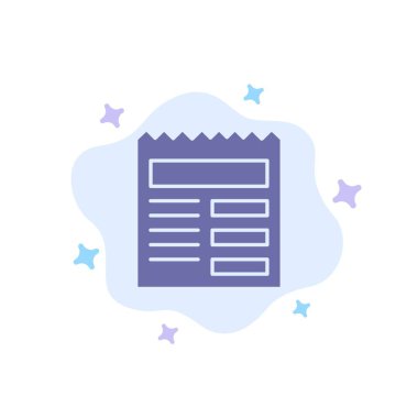 Soyut Bulut Arka Planı'nda Belge, Metin, Temel, Ui Mavi Simgesi