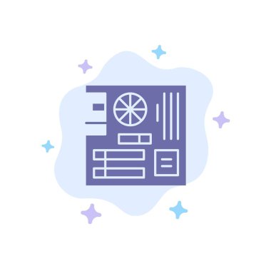 Pano, Bilgisayar, Ana, Anakart, Soyut C'de Ana Mavi İkon