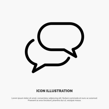 Sohbet, Sohbet, Sms, Posta Hattı Simge Vektör