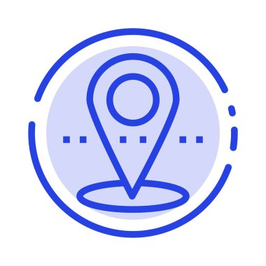 Konum, Pin, Mavi Noktalı Satır Simgesi