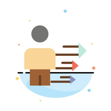 Yaklaşım, İş, Liderlik, Modern Soyut Düz Renk Simgesi 