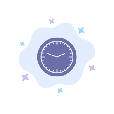 Saat, Ofis, Zaman, Duvar, Soyut Bulut Bac Mavi Simge İzle