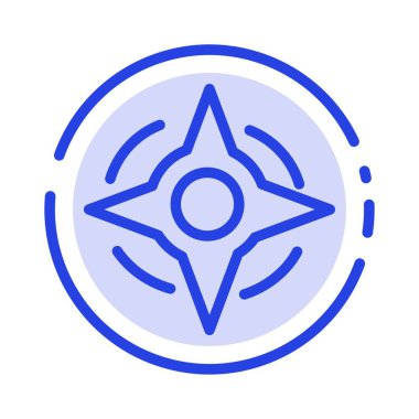 Pusula, Navigasyon, Yol Mavi Noktalı Çizgi Simgesi