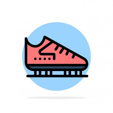 Çizme, Buz, Paten, Paten, Paten Soyut Daire Arka Plan Fla