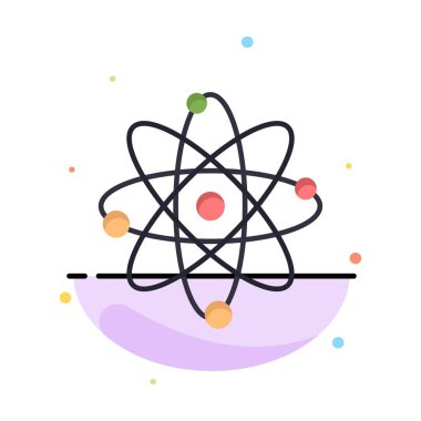 Atom, Enerji, Güç, Laboratuvar İş Logo Şablonu. Düz Renk