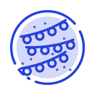 Kiraz kuşu, Parti Dekorasyon, Parti Ampul Mavi Noktalı Hat Ico