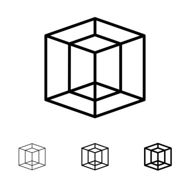 Tasarım, Grafik, Araç Kalın ve ince siyah çizgi simge seti