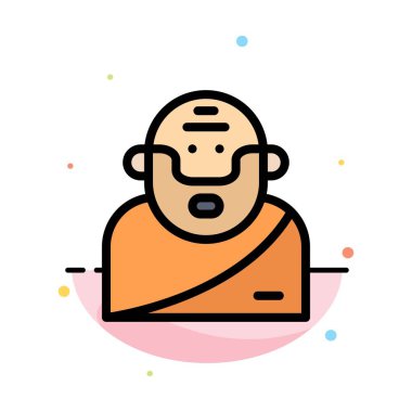 Tanrı, Yunan, Mitoloji, Eski Soyut Düz Renk Simge Şablonu