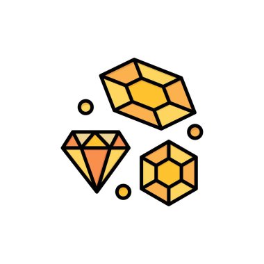 Elmas, Aşk, Kalp, Düğün Düz Renk Simgesi. Vektör simgesi bann