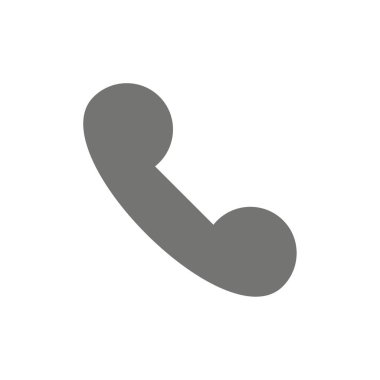 Arama, Gelen, Telefon Düz Renk Simgesi. Vektör simgesi afiş T