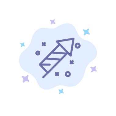 Firework, Yangın, Paskalya, Soyut Bulut Backgrou Günü Mavi Simge