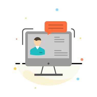 Sohbet, İş, Danışmanlık, Diyalog, Toplantı, Online Soyut Fla