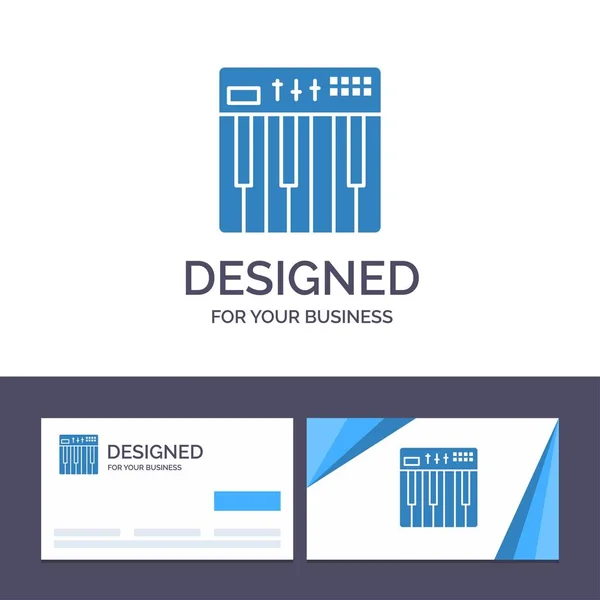 Modèle de carte de visite créative et logo Contrôleur, matériel, K — Image vectorielle