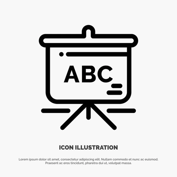 Сумка, образование, Schoolbag Line Icon Vector — стоковый вектор