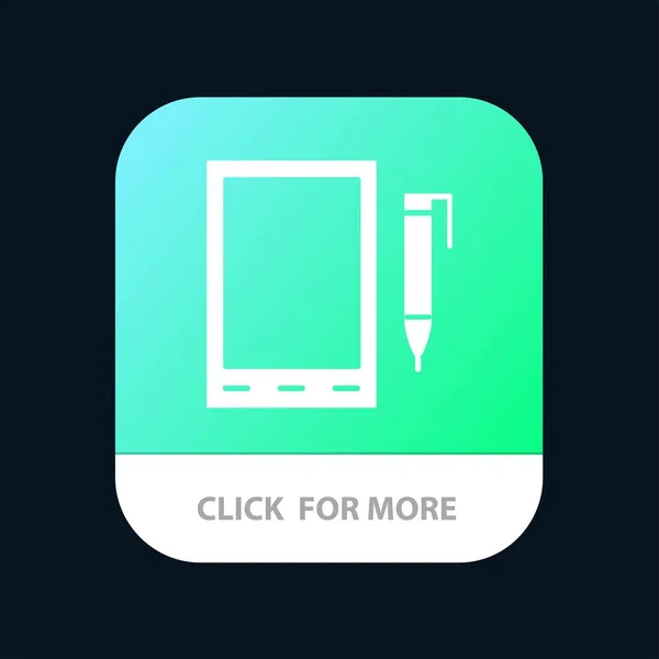Mobile, Cellule, Crayon, Bouton d'application mobile Design. Android et IOS — Image vectorielle