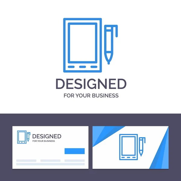 Creative Business Card i szablon logo komórka, komórka, ołówek, D — Wektor stockowy