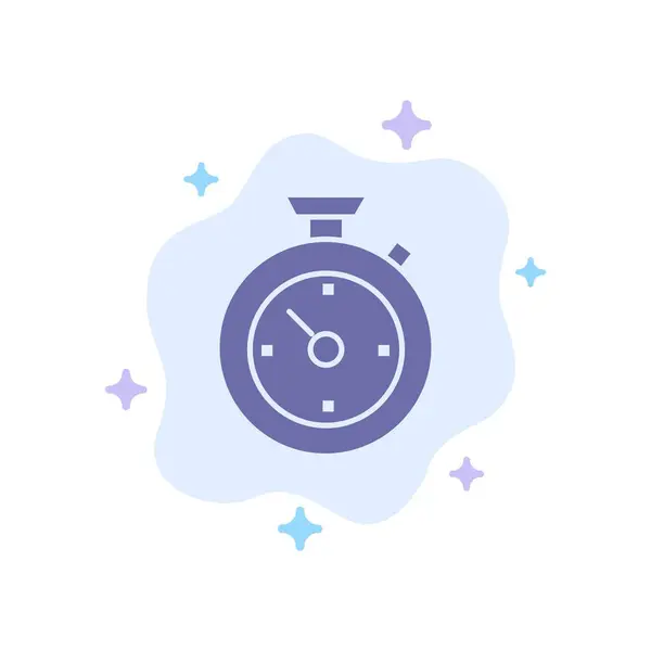 Kompas, timer, tijd, Hotel blauw pictogram op abstracte Cloud Backgrou — Stockvector