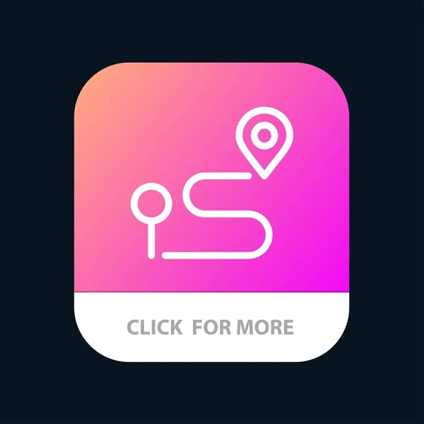 Кнопка Location, Map, Pin Mobile App. Android и IO — стоковый вектор