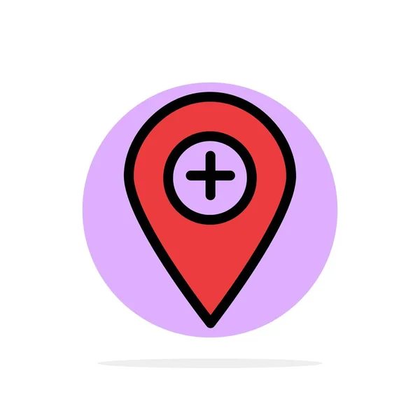 Plus, Location, Map, Marker, Pin Abstrab Background Found Flat — стоковый вектор