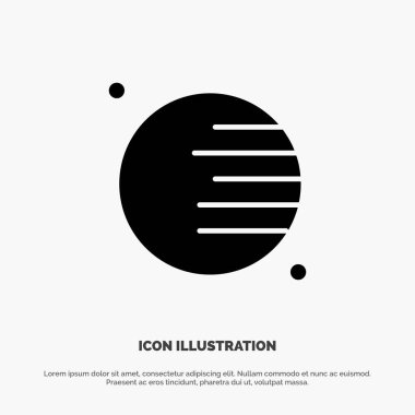 Astronomi, Gezegen, Uzay katı Gph Icon vektör