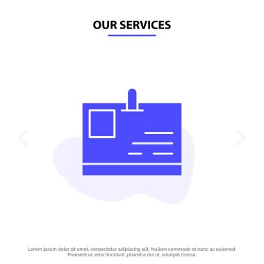 Hizmetlerimiz Kart, Kimlik Kartı, Kimlik, Pass Solid Glyph Icon Web 