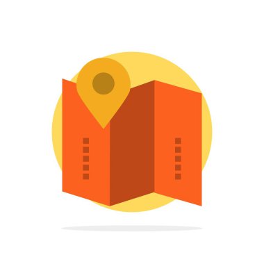 Harita, Konum, Yol Tarifi, Konum, Soyut Daire Arka Planı