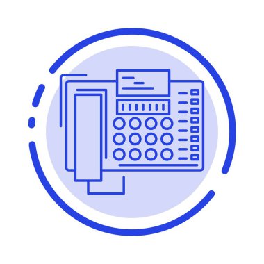 Telefon, İş, Ofis, Arama, İletişim Mavi Noktalı Hat Hattı Ico