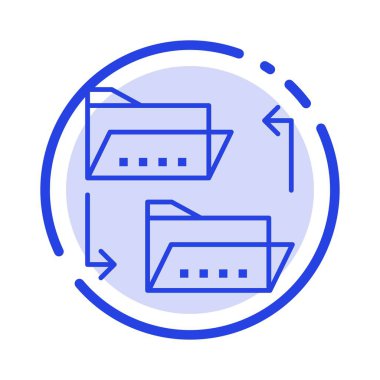Klasör, Belge, Dosya, Dosya Paylaşımı, Mavi Noktalı Çizgi Paylaşımı L