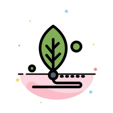 Yapay, Biyoloji, Dijital, Yaprak, Yaşam Soyut Düz Renk Ico