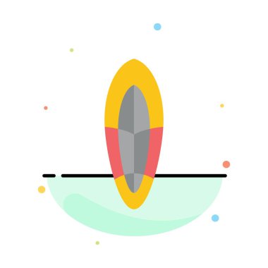 Rekreasyon, spor, sörf tahtası, sörf soyut düz renk simgesi 