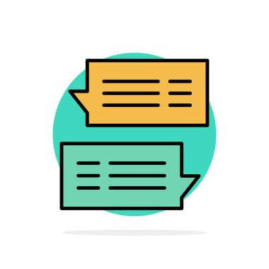 Sohbet, Kabarcık, Posta, Mesaj, Konuşmalar Soyut Daire Backg