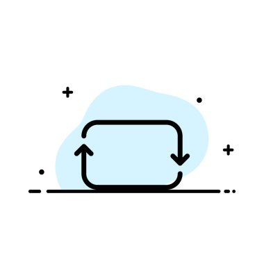 Arka, Ön, Twitter, Setler İş Düz Hat Dolu Simge Vecto