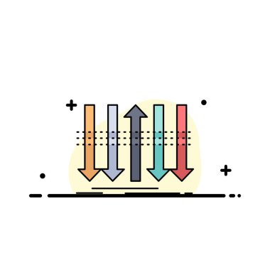 Ok, iş, ayrım, ileri, bireysellik Düz Renk 