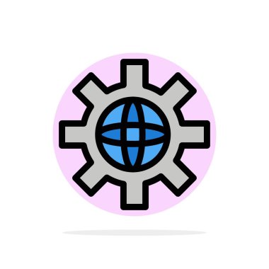 Dünya, Küre, Ayar, Teknik Soyut Daire Arka Plan Düz