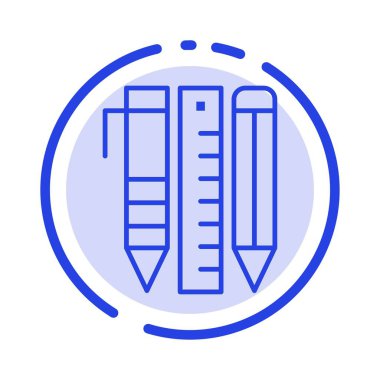 Araçlar, Temel Araçlar, Sabit, Öğeler, Kalem Mavi Noktalı Hat 