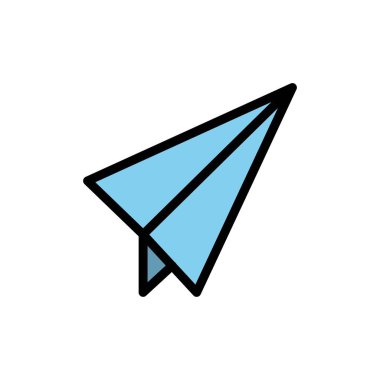 Kağıt, Kağıt düzlem, Düzlem Düz Renk Simgesi. Vektör simgesi afiş T