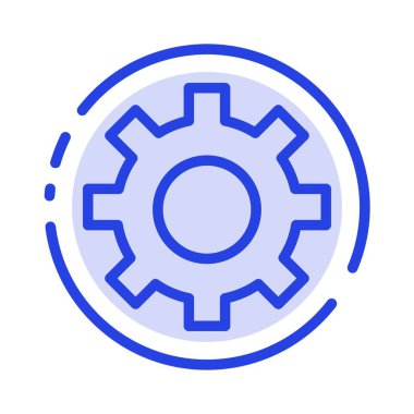 Ayar, Dişli, Arayüz, Kullanıcı Mavi Noktalı Çizgi Simgesi