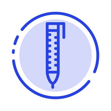 Kalem, Kalem, Tasarım Mavi Noktalı Çizgi Simgesi